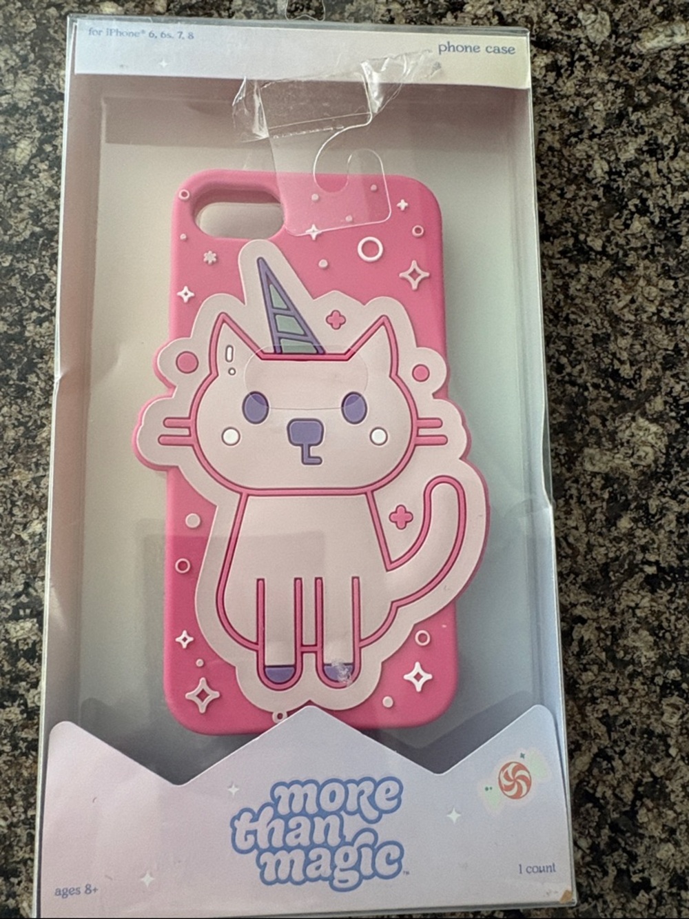 More Than Magic Pink Unicorn Cat Silicone iPhone Case - Bright Pink